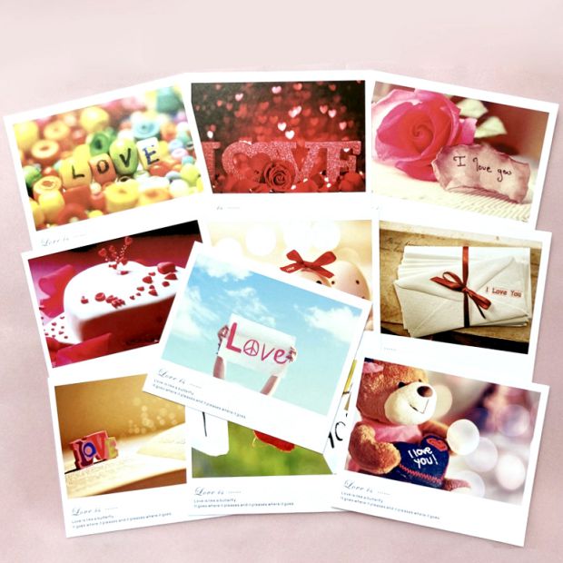 LOVE Love Cards Small Fresher Brief 7 New Year's Eve online store After sale postcard photo Leave a small card