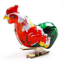 Clockwork iron rooster toy Post-7080 post-90 childrens childhood nostalgic classic memories June 1 Childrens Day gift