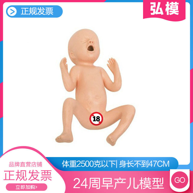 早产儿模型 足月婴儿 前囟触诊练习 清洁洗浴 培训护理育婴师教具
