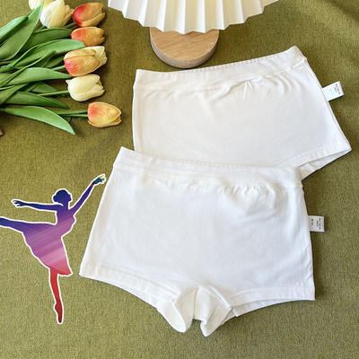 Girls' briefs, special for dance grading, white pure cotton underpants for children from Zhongda University, with anti-glare base for students