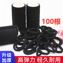 Adult Brief Pure Black Bracelet Child Leather Gluten Without Injury Hairspring Zhair No Seams Towel Loop Hair Ring Head Rope