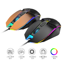 Jue scorpion A902 wired mouse laptop desktop computer colorful luminous RGB mouse backlight three-speed DPI adjustable