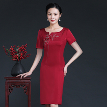 2021 new wedding mother-in-law dress noble western style high-end happy mother-in-law wedding dress mother-in-law cheongsam