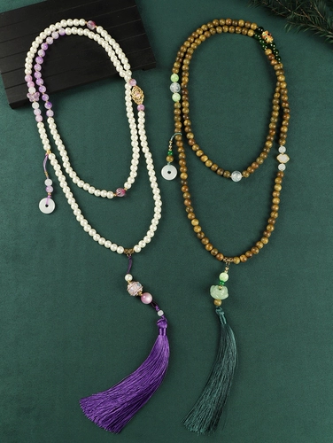 Этнический стеклянный элитный зеленый свитер из сандалового дерева, аксессуары, китайский стиль, этнический стиль