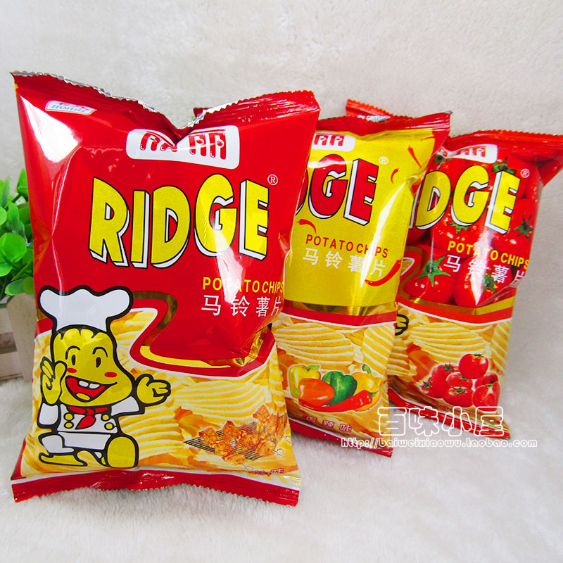 (10 Packs) Lili Potato Chips Potato Chips Fries Roast Taste Tomato Flavor Spicy 30g