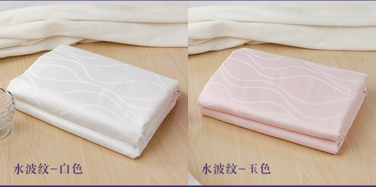 màu trắng rắn chăn màu hồng giao dịch tăng gấp đôi đơn Dệt chính hãng satin jacquard bông chăn bông - Quilt Covers