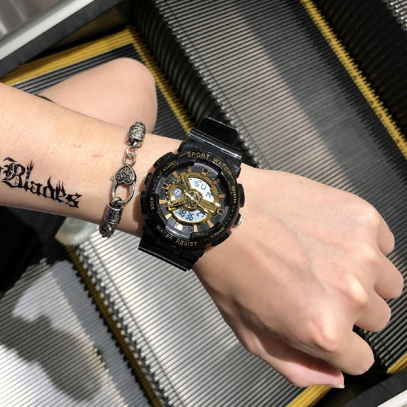 ins electronic watches unicorn watches male student trends black tech table men personality tide men cool big dial