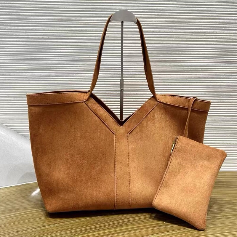 Lazy and Relaxed Style Suede Tote Bag for Women, Large Capacity Shoulder Bag, Commuter Bag, Fashionable Shopping Bag