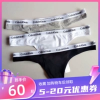 [Calvin Klein美国正品采购CK健身丁字裤女内裤纯棉低腰T裤性感]