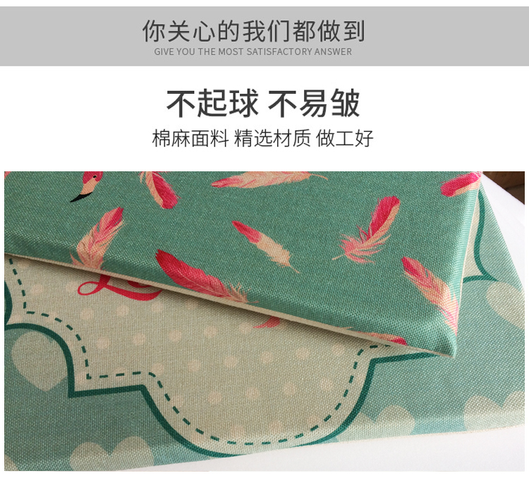 Flamingo tươi văn học cotton và lanh in đệm đệm sofa đệm chống trượt ghế đệm ăn ghế đệm văn phòng đệm tấm trải ghế sofa mùa hè
