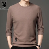 Playboy, мужской лонгслив, осеннее трендовое термобелье, универсальная приятная телу футболка, круглый воротник