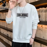 Playboy, базовый приятный телу весенний свитшот, утепленный зимний лонгслив, тренд сезона, оверсайз