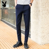 Playboy, мужские летние белые тонкие штаны, облегающий крой