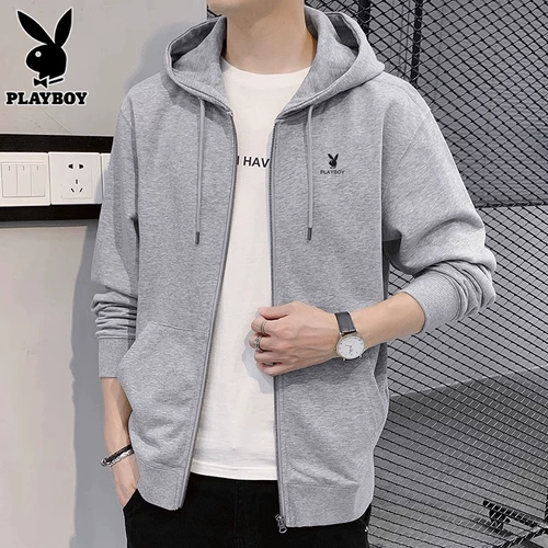 Playboy, демисезонная осенняя куртка для отдыха, толстовка с капюшоном, кардиган