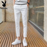 Playboy, мужские летние белые тонкие штаны, облегающий крой