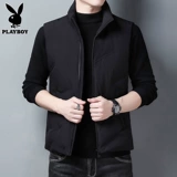 Playboy, мужской легкий и тонкий жилет с пухом, демисезонная черная удерживающая тепло куртка