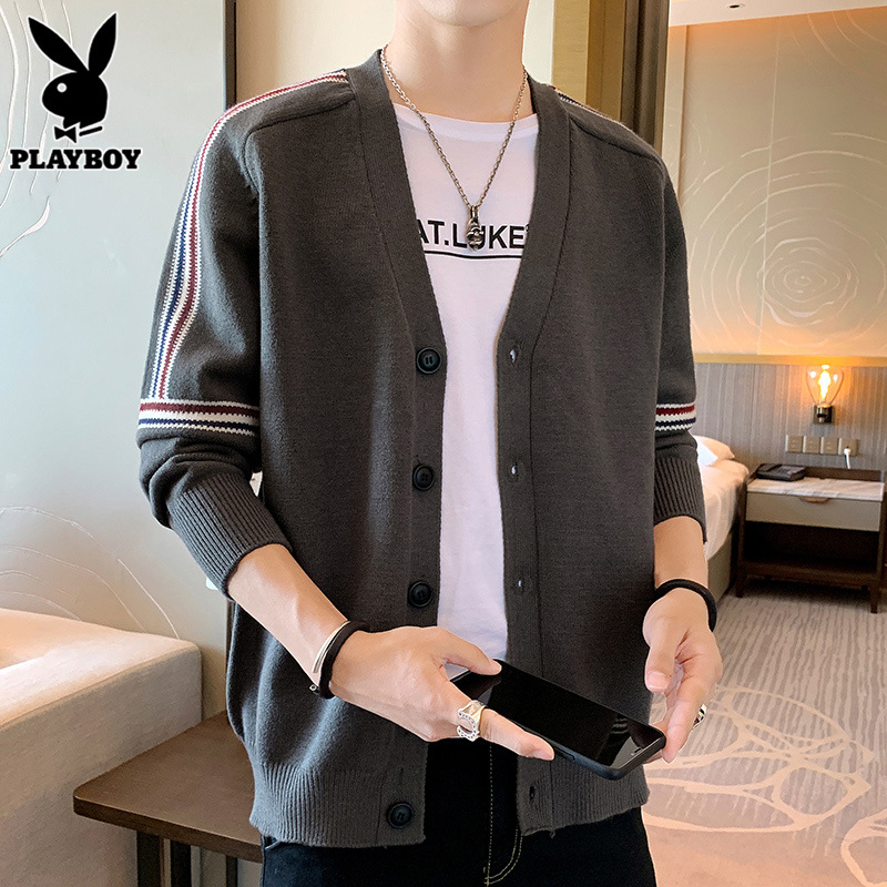 Playboy Cardigan Sweater Men's Knitwear Autumn 2026 New Trendy Casual Knitwear Men's Jacket Playboy Cardigan Sweater Men's Knitwear Autumn 2026 New Trendy Casual Knitwear Men's Jacket