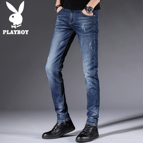 Playboy, демисезонные утепленные джинсы для отдыха, штаны