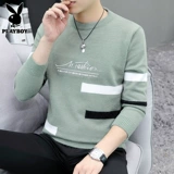 Playboy, мужской демисезонный бархатный свитер, удерживающая тепло трикотажная рубашка, высокий воротник