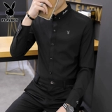 Playboy, утепленная весенняя рубашка, черный мужской кардиган для отдыха