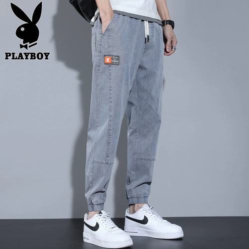 Playboy, джинсы, эластичные демисезонные утепленные штаны, 2024 года