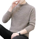 Playboy, мужской трикотажный весенний трендовый бархатный свитер, высокий воротник, тренд сезона, оверсайз