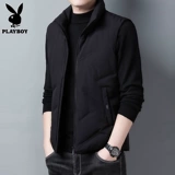 Playboy, мужской легкий и тонкий жилет с пухом, демисезонная черная удерживающая тепло куртка