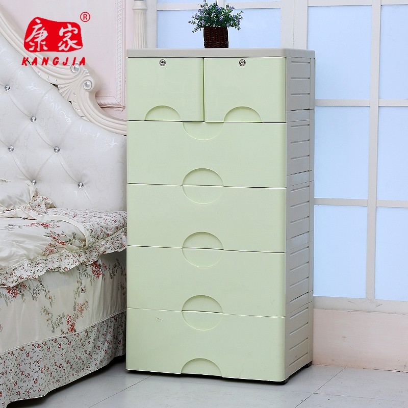Confamily Five-floor Drawer Containing Cabinet Plastic Lockers Finishing Box Drawers Cupboard Baby Wardrobe Shoe Cabinet 
