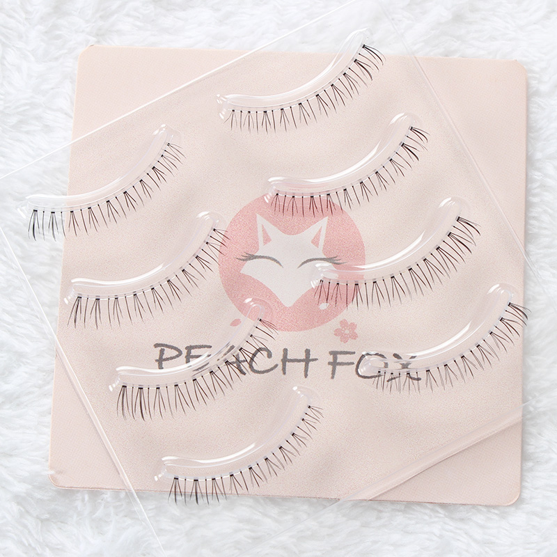 Peach Fox Lông mi giả dưới lông mi Mô phỏng tự nhiên Suyan Cỏ nhỏ Lông mi giả Air Net Red Daily N15 keo dan mi