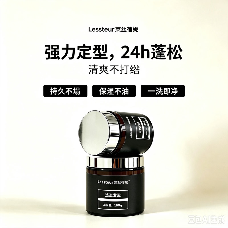 Lessteur Styling Hair Clay Strong Hold 24H Fluffy and Moisturizing, Non-Greasy, Easy to Wash Off Lessteur Styling Hair Clay Strong Hold 24H Fluffy and Moisturizing, Non-Greasy, Easy to Wash Off