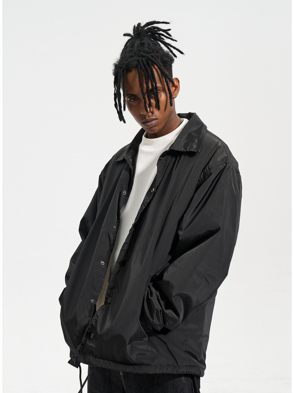 Slowgang West Coast Chicano Compton Hip-Hop Loose Fleece-Lined Coach Jacket Windbreaker for Men ins