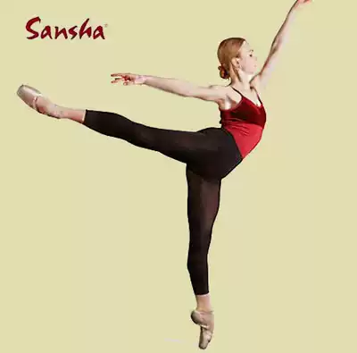 Sansha-Tights Sansha dance socks Ballet big socks socks with feet digging holes Nine-point velvet socks