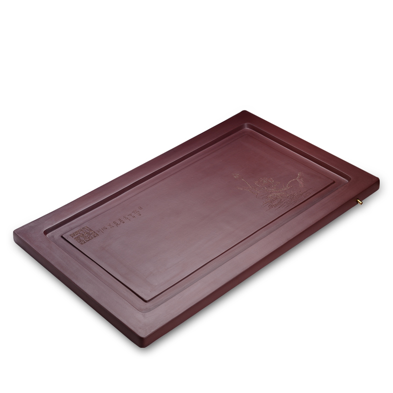 Yixing undressed ore purple sand tea tray in macro kung fu tea set manually household drainage of large - sized purple sand tea tea table