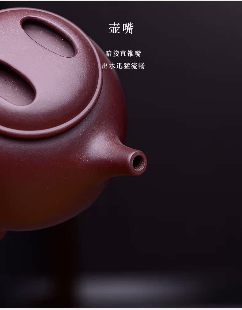 Macro new yixing ore household are it in pure manual purple clay teapot cover stone gourd ladle kung fu tea set