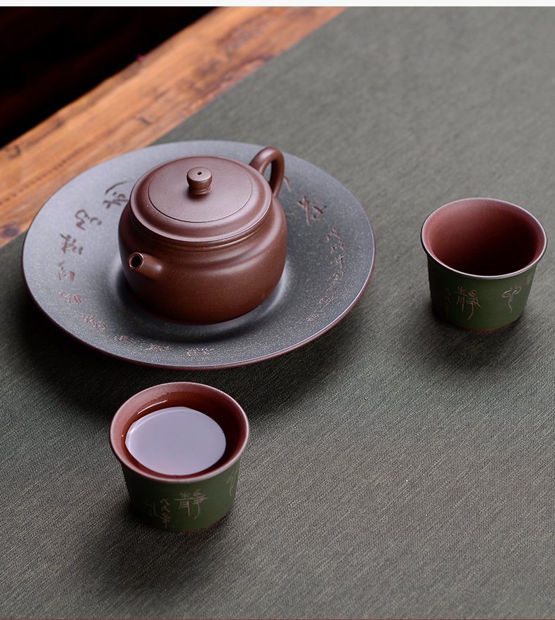 In the macro - yixing purple sand cup master yixing purple sand cup sample tea cup small tea cup pure manual koubei