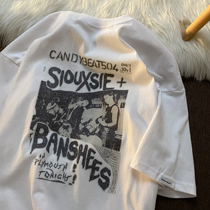 Neresum National Tide Brand Short Sleeve T-shirt Women Street Vintage Sweet Cool Half Sleeve Couple 2021 Summer New Top