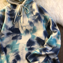 Neresum2020 autumn and winter New Tide cool tie-dye sweater fried street coat senior fan self-retention knitted shirt Tide brand