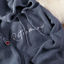 Neresum Japanese Gentle Wind Sweater Salt Coats chic Retro Hong Blue Sweater Womens Short Hat