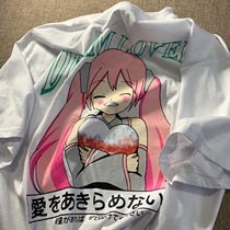 Neresum loose Tide brand tee two-dimensional soft girl niche T-shirt loose couple half sleeve short sleeve shirt