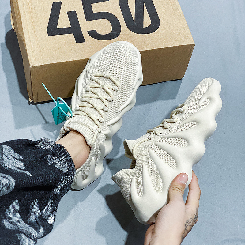 Extra Large Size Men's Sneakers 2025 New Model Yeezy 450 Volcano Casual Running Summer Breathable Anti-Odor Trendy Shoes