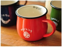Grocery Retro Ceramic Cup Mark Cup Letter Creative Coffee Milk Breakfast Mug Cup Lovers Big Special Price