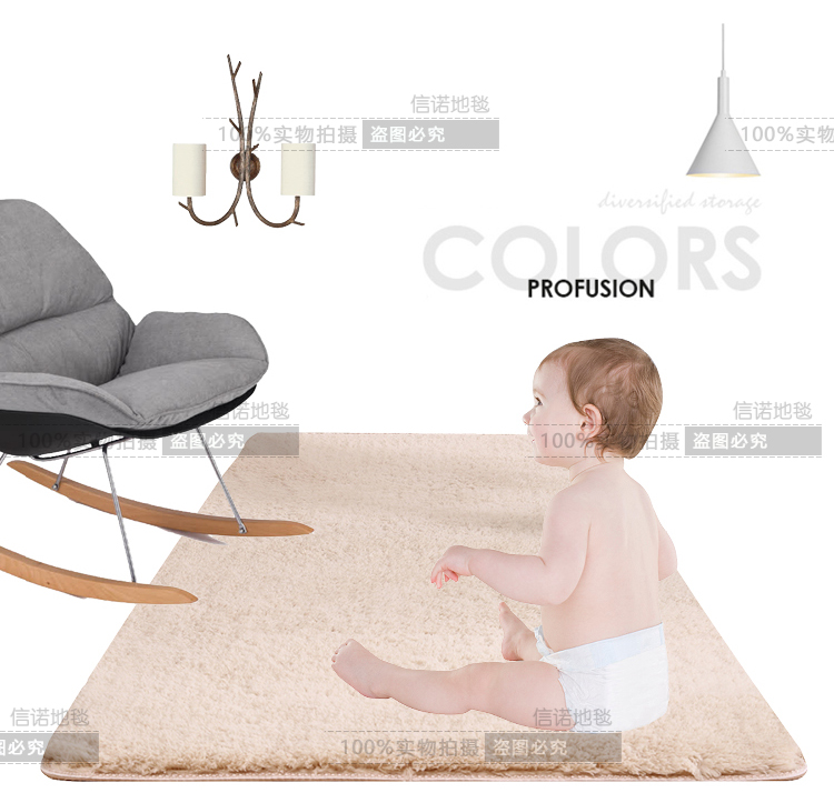 ins dày mã hóa cashmere màu rắn mat sang trọng có thể được tùy chỉnh kích thước phòng khách phòng ngủ chống trượt thảm sang trọng - Thảm tham trai san