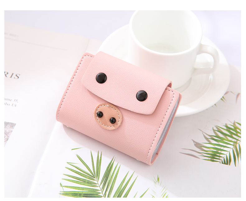 Phim hoạt hình dễ thương lợn thẻ lợn gói nữ chống khử từ dung lượng lớn chủ thẻ nhỏ gọn vị trí nhiều thẻ đơn giản bộ thẻ nhỏ - Chủ thẻ ví nam pedro