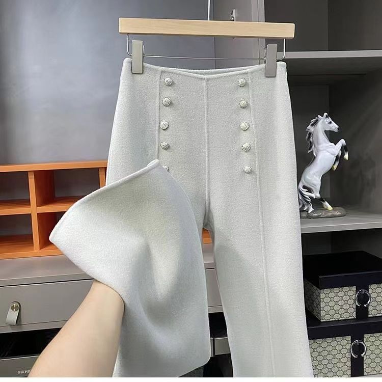 2023 Winter Korean version of women's pants gross underpants Pants Straight Suit Pants Women's Pant Pants Women Casual Long Pants-Taobao