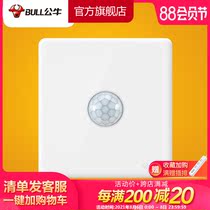 Bull socket Flagship switch socket Human body induction switch Central control terminal automatic control panel switch G28 white
