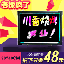 Counter LED Electronic fluorescent board 30 40 handwriting board advertising board fluorescent screen luminous blackboard hanging small blackboard