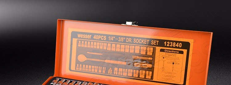 Đức Wilson WESSER 22-100 bộ cờ lê ổ cắm bằng tay inch mét đặt công cụ lốp xe