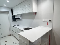 Suzhou Tongcheng Kitchen Solid Color Pure White Pattern Quartz Stone Countertop Customized Cabinet Countertop Tabletop Factory Direct Sales