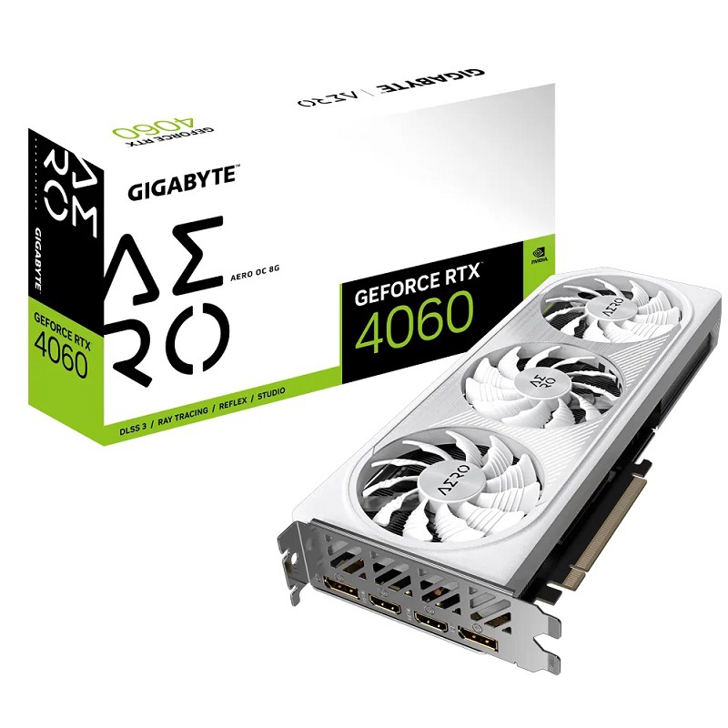 全新技嘉雪鹰GeForce RTX4060 AERO OC 8G适用电竞游戏电脑显卡