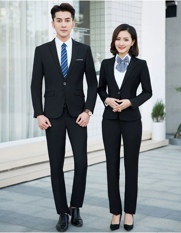 Bộ đồ nam dài tay chuyên nghiệp kinh doanh trang phục phù hợp với trang phục nam màu xám đen ngày đỏ một nút công cụ OL vest nam hàn quốc
